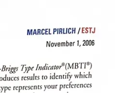 MBTI Ergebnis: ESTJ